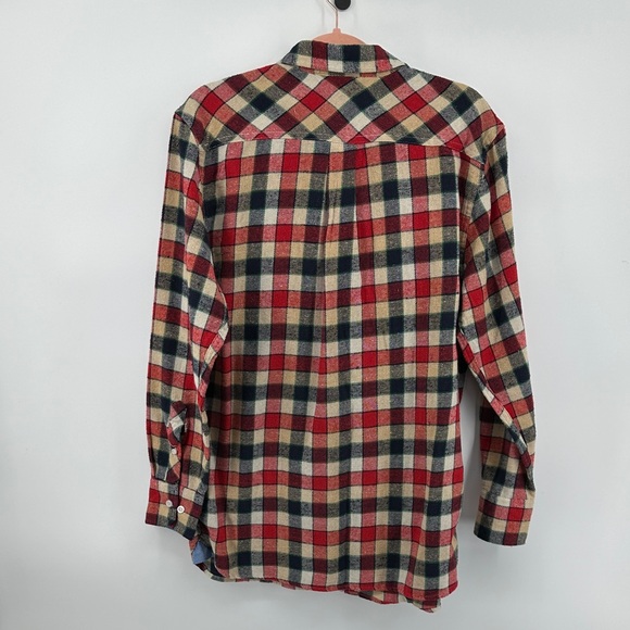 Bogari Grunge Gorpcore Outdoor Multicolor Plaid Casual Flannel Shirt SzL - Picture 7 of 13